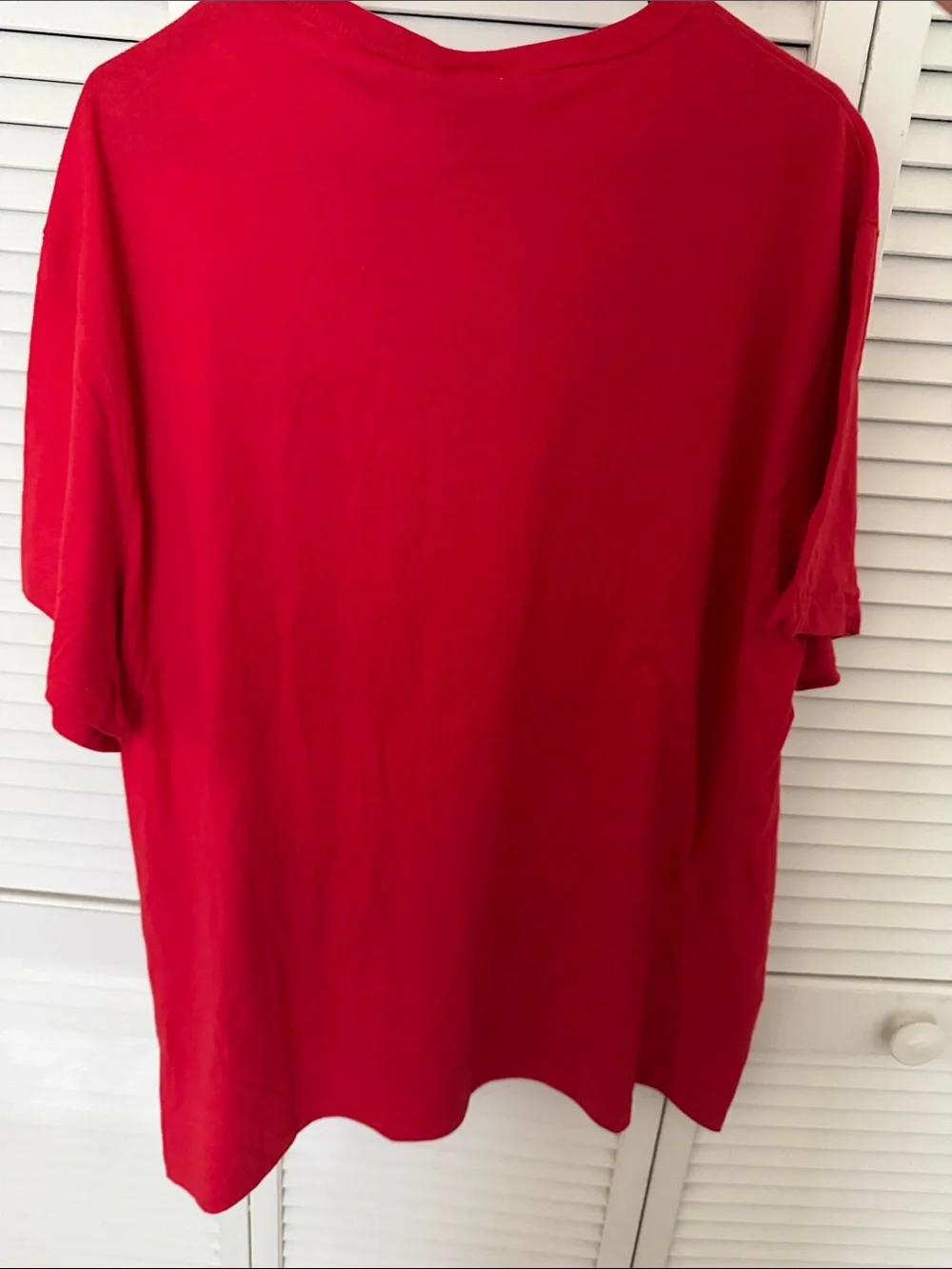 Champion Red Short-Sleeve Crewneck with Black Logo - Picture 4 of 6